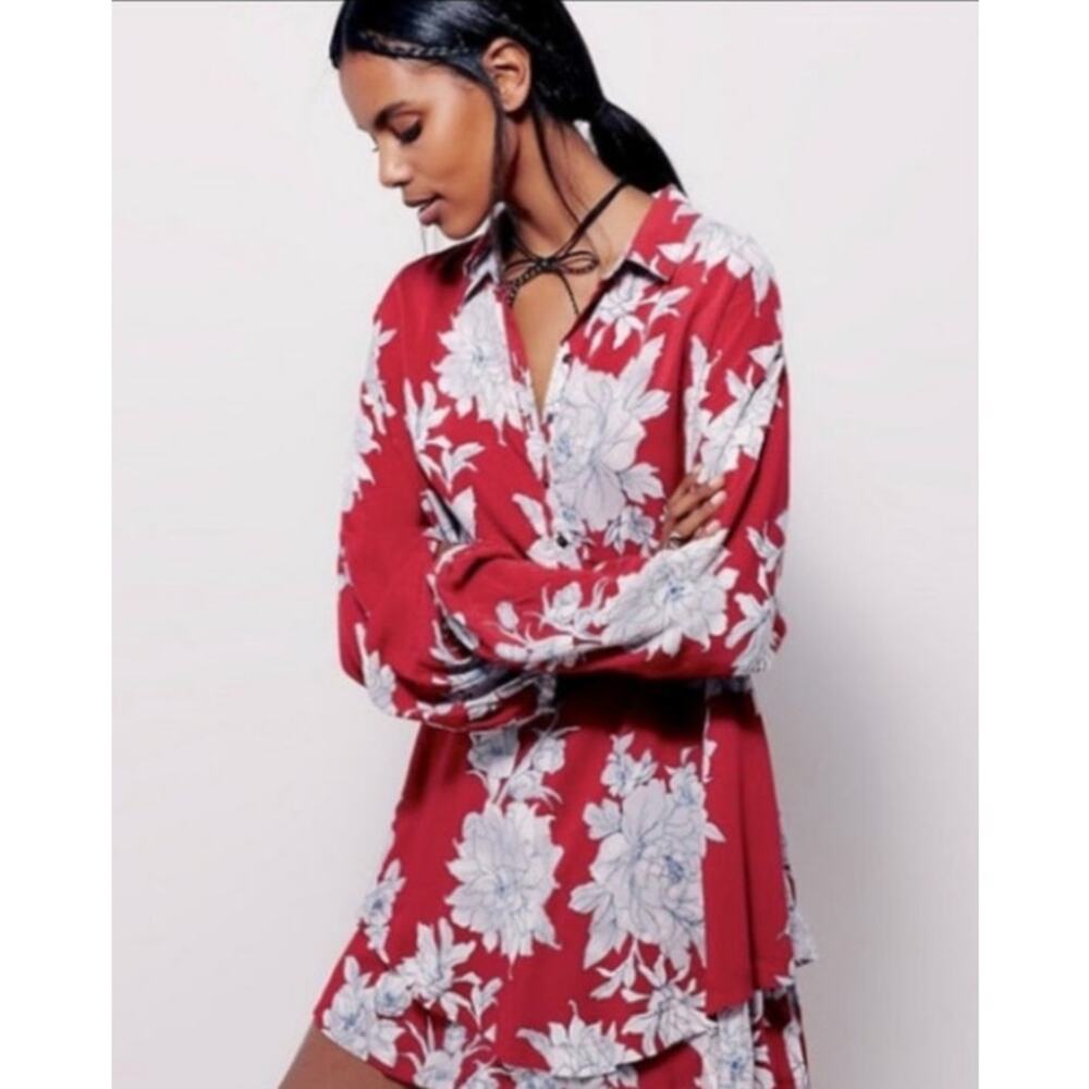Free People "Shake It" Dress in Peony florals size small - Picture 2 of 7